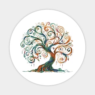 Swirly Tree of Life Magnet